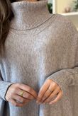 Beyond Terry Oversized Cowl Knit Grey Marl